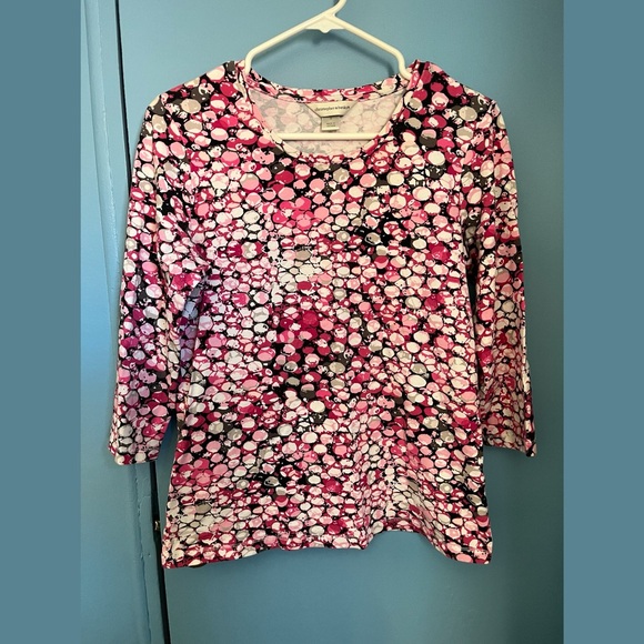 Christopher & Banks 3/4 sleeve shirt top - Picture 2 of 6